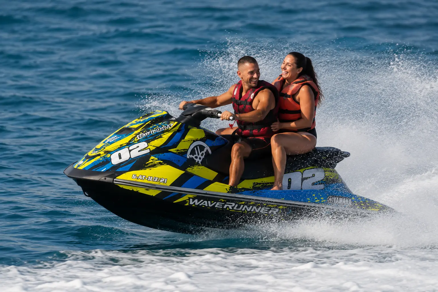 Latest generation jet ski in the sea of Torrevieja