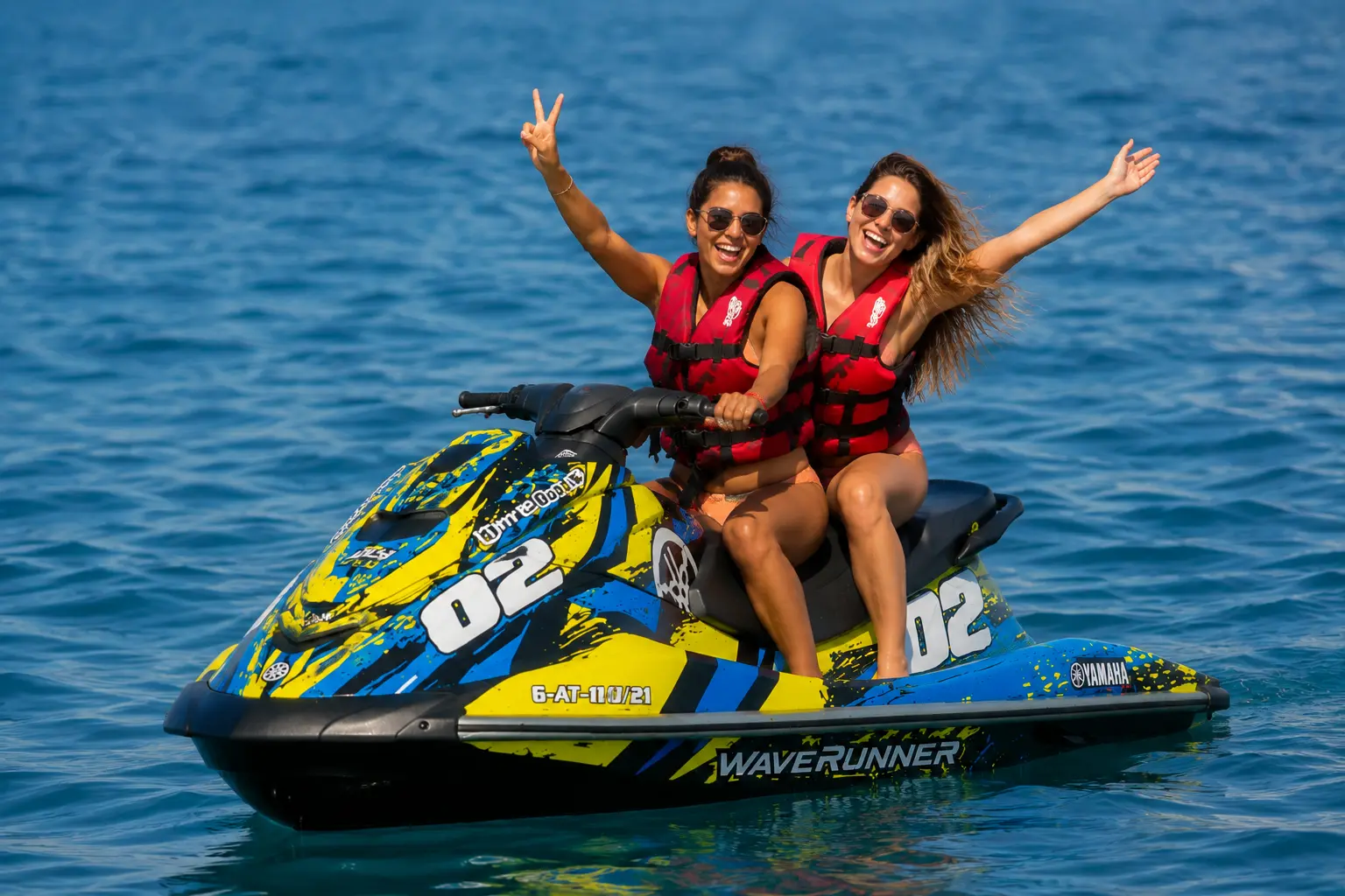 Rider enjoying high-performance sports jet ski rental
